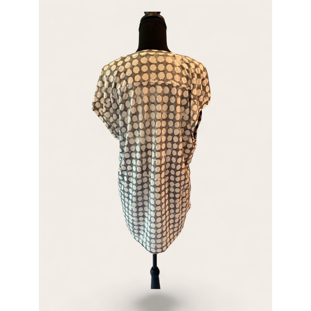 Gap Polka Dot Boho Artsy Scoop Dolman Cap Sleeve Batik Tie‑Dye Knit - Picture 6 of 10